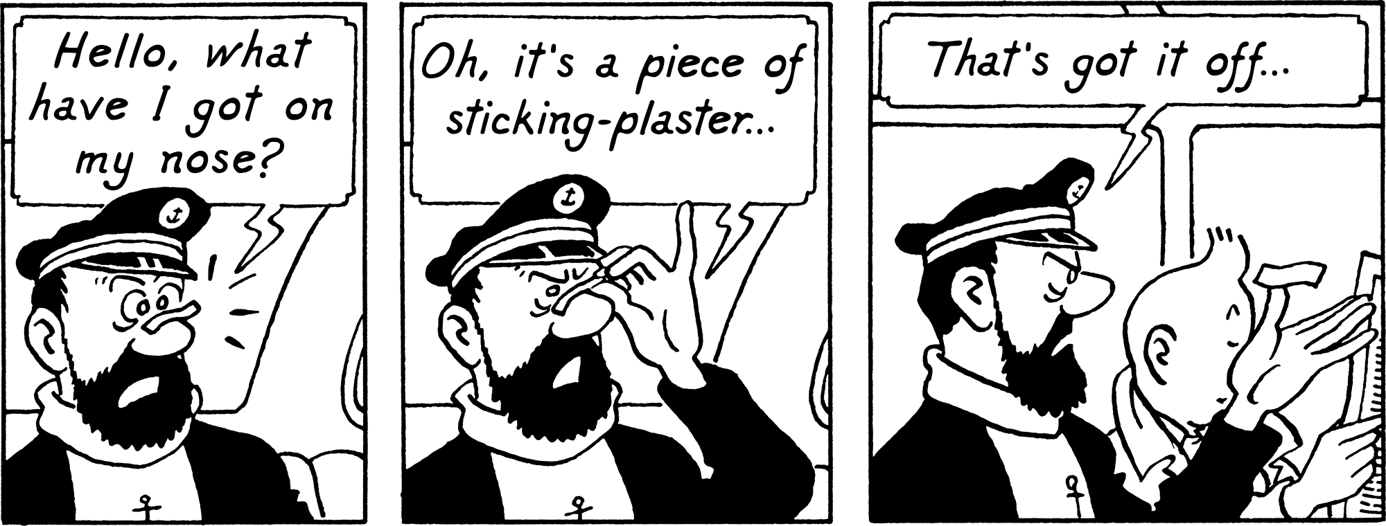 Le sparadrap de Haddock dans L'Affaire Tournesol